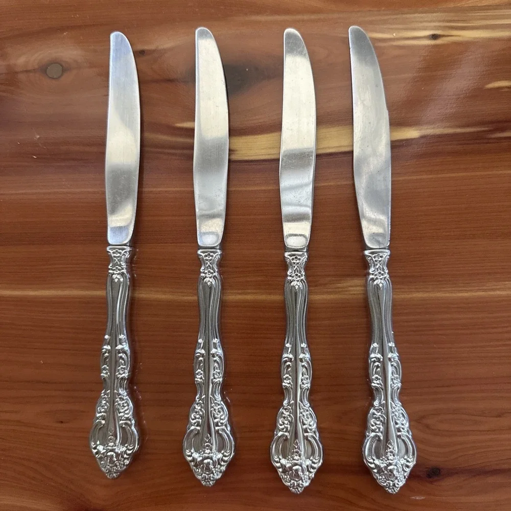 Oneida Michelangelo Heirloom Stainless Dinner Knives Set Of 4 9
